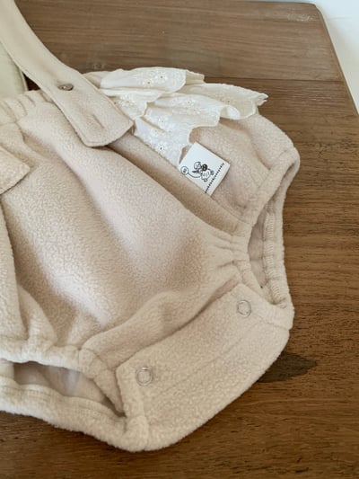 JE606｜(73cm-100cm) 毛呢蕾絲領吊帶包屁套裝12