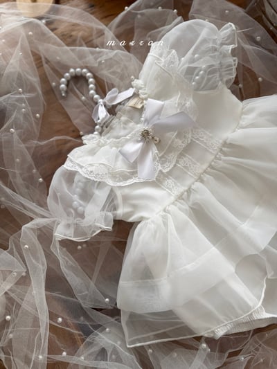 Marron04｜(3m-18m 1y-6y) 氣質蕾絲公主裙裝14