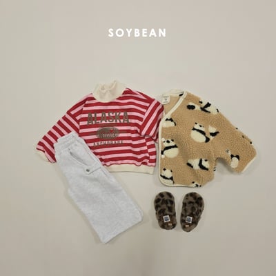 Soybean59｜(75cm-118cm) 按扣直筒棉褲10