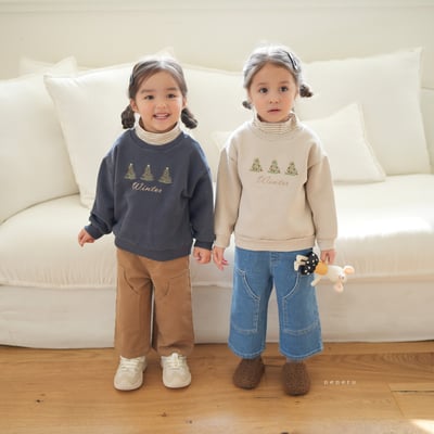 neneru20｜(70cm-125cm) 3色雙口袋直筒長褲3