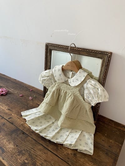 Anne Shirley27｜(1y-5y) 1色碎花百褶洋裝7
