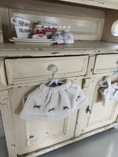 Marron 27｜(1y-6y) 蝴蝶結刷毛短裙12