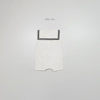 bebe nine35  (6m-24m) 3色海軍翻領連身服4