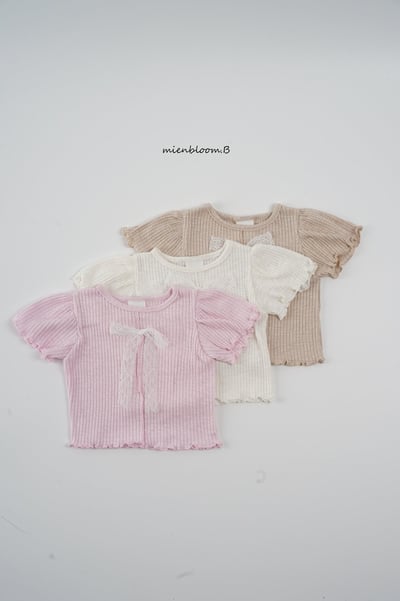 Bloom.b18｜(55cm-118cm) 羅紋蕾絲緞帶上衣12