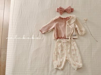 Valubebe67｜(65-90) 棉麻印花縮口褲9