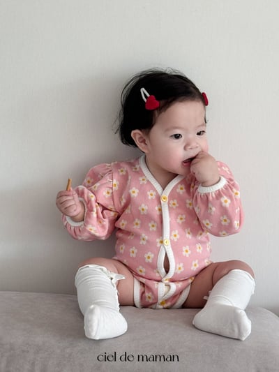 Cieldemaman｜(3-15m) 春天花朵包屁衣22