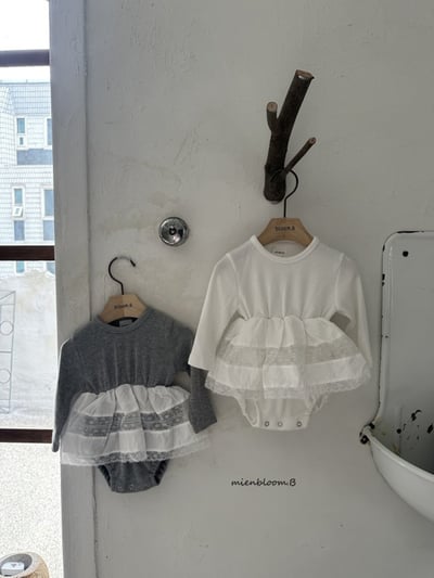 Bloom.b38｜(0m-7y) 蕾絲羅紋包屁衣/洋裝18