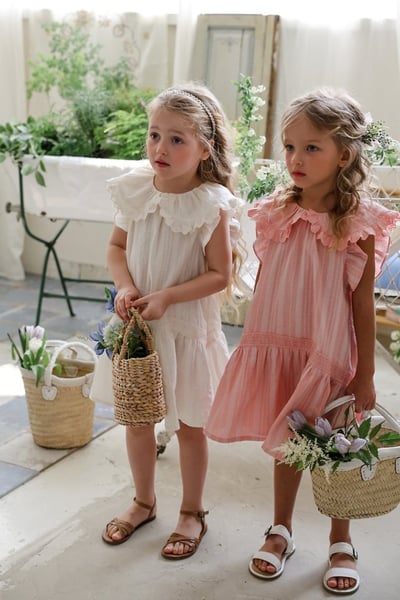 FLO31｜(75-140) 荷葉領蛋糕洋裝2