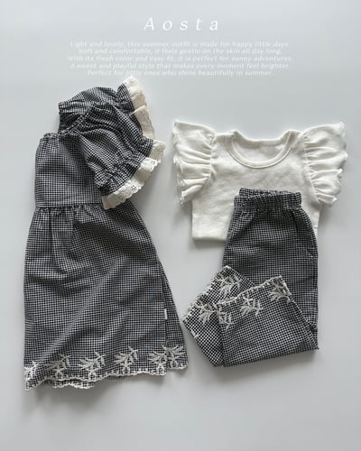 AOSTA06｜(6m-5y) 4色天使褶邊袖上衣24