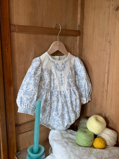 JE596｜(66cm-90cm) 藍色花藤包屁衣21