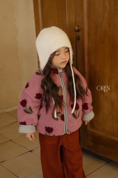 OREN30｜(85-120cm) 復古鬱金香羊羔毛外套13