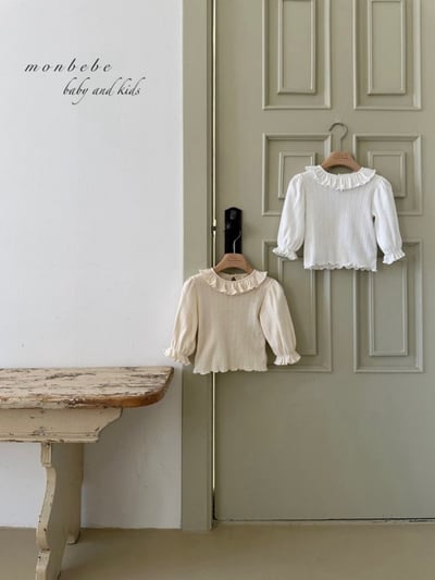 MONBEBE30｜(1y-8y) 荷葉領透氣上衣11