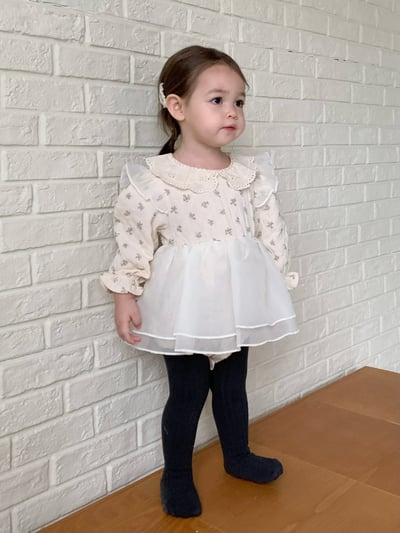 JE609｜(66cm-90cm) 碎花薄紗包屁衣18