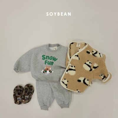 Soybean92｜(75cm-118cm) 熊貓印花刷毛外套17