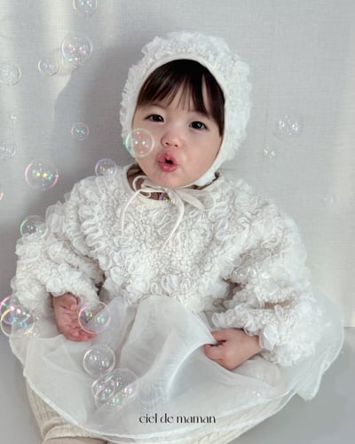 Cieldemaman20｜(3M~15M)  氣質雲朵洋裝含帽子15