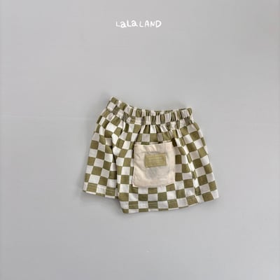 lala land69｜(75-120cm) 3色經典棋盤格紋短褲20