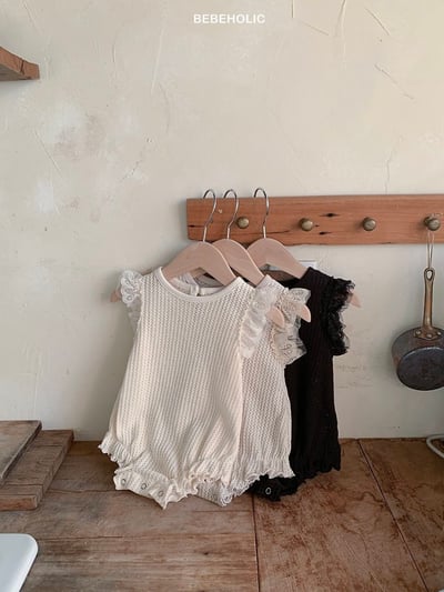 Bebe holic28｜(3m-18m) 透氣蕾絲無袖連身服2