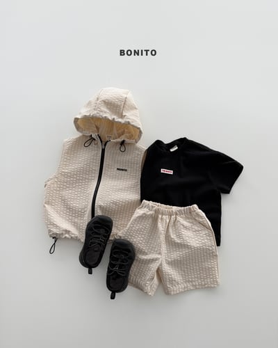 Bonito02｜(75cm-125cm) 2色帥氣連帽拉鍊背心11