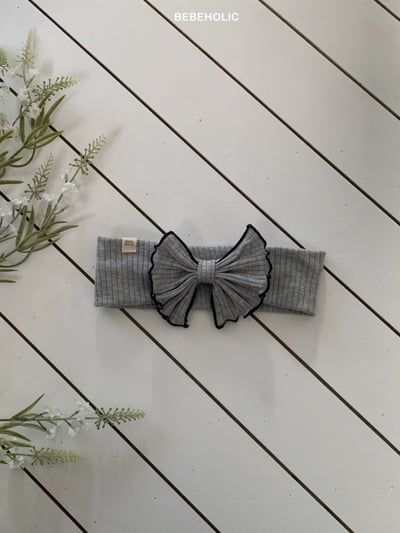 Bebe holic05｜(3m-18m) 滾邊蝴蝶結髮帶7