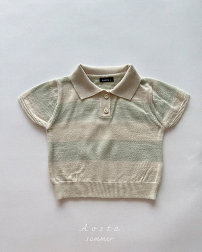 AOSTA31｜(1y-5y) 3款針織領條紋襯衫7