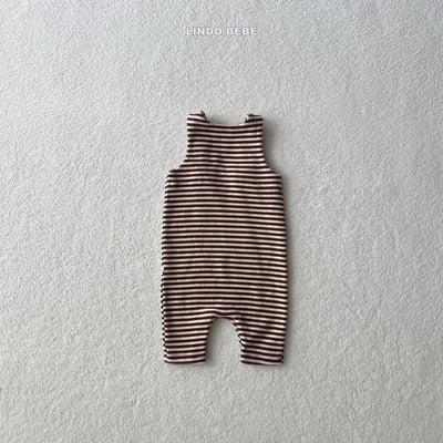 Lindo12｜(3m-18m) 條紋吊帶背心連身衣5
