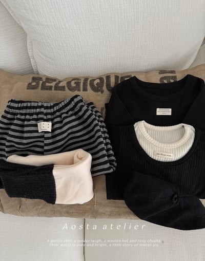 AOSTA24｜(6m-5y) 層次設計羅紋上衣8