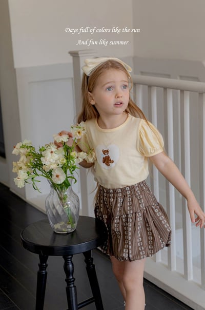 M-KIDS15｜(65-115cm) 愛心熊印花上衣6