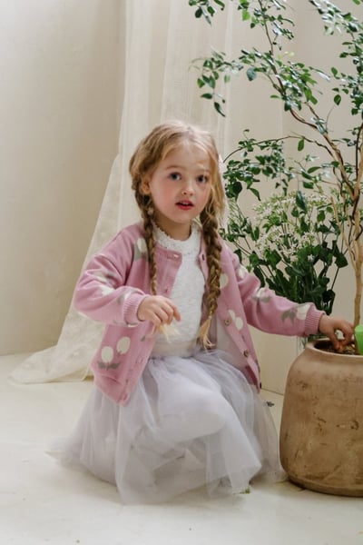 FLO19｜(75-140) 3色印花開襟外套2