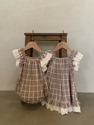 JE33｜(66-120cm) 格紋飛袖包屁衣/洋裝25