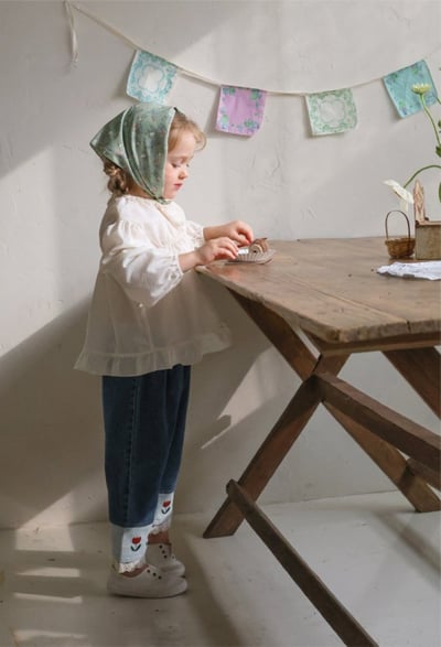 FLO01｜(free) 9色法式鄉村頭巾圍巾6