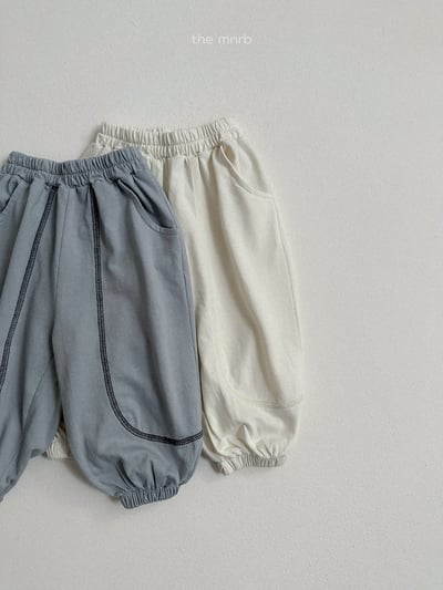 MiniRobe06｜(70-110) 素面圓弧壓線縮口褲11