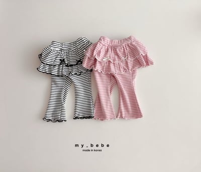 my_bebe12｜(-12m-7y) 蛋糕荷葉喇叭褲裙1