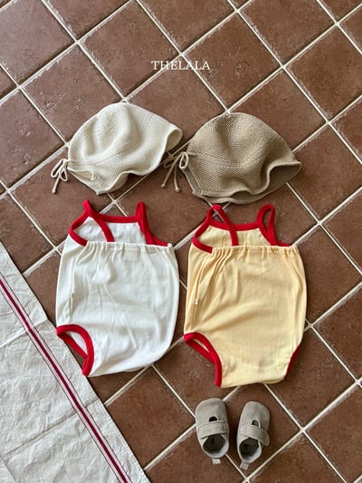 thelala65｜ (0m-18m) 滾邊無袖包屁衣3