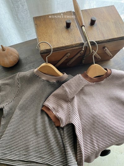 Mon petit17｜(73-118cm) 條紋撞色上衣4