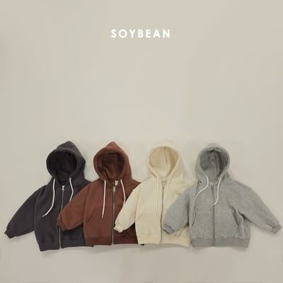 Soybean37｜(75cm-118cm) 刷毛連帽外套1