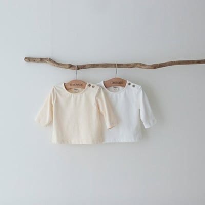 LEMONADE10｜(55cm-85cm) 2色側開扣素面上衣1