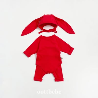Oottbebe30｜(0m-12m) 糖果色居家包屁衣褲子套裝7