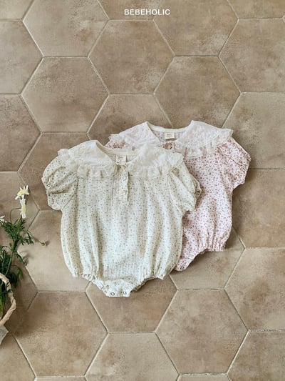 Bebe holic21｜(3m-18m) 翻領碎花連身服1