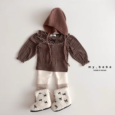 my_bebe18｜(-12m-7y) 刷毛撞色緊身褲12