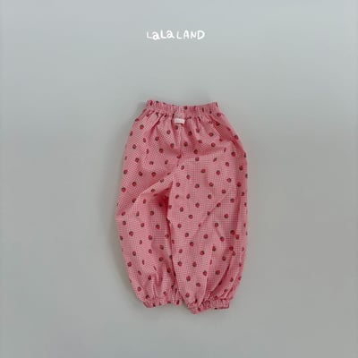 lala land70｜(75-120cm) 2色草莓格紋/碎花縮口褲24