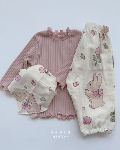 AOSTA24｜(6m-5y) 印花棉麻領巾23