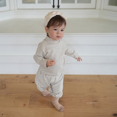 neneru12｜(70cm-125cm) 2色刺繡小貓口袋高領上衣6