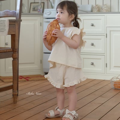 bebe nine44  (65cm-115cm) 3色絲帶荷葉邊套裝10