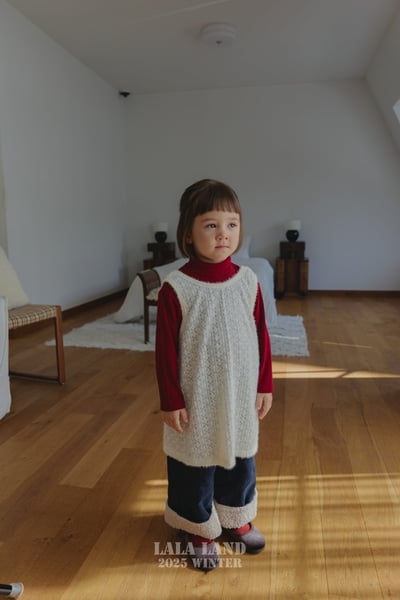 lala land75｜(75cm-120cm) 2色反摺刷毛直筒牛仔褲17