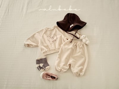 Valubebe01｜(65-90) 英字縮口褲15