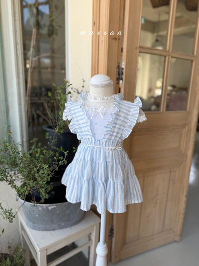 Marron12｜(3m-18m 1y-6y) 甜美吊帶綁結裝5