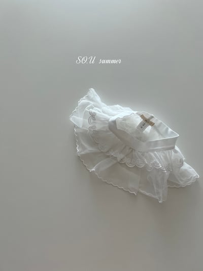 SO.U04｜(6m-4y)  蝴蝶結薄紗層次圍裙3