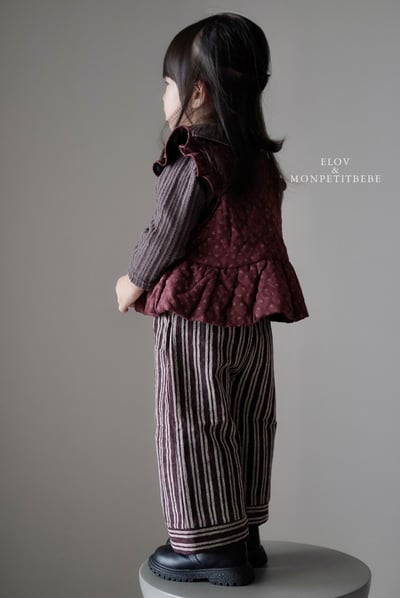 Monpetitbebe06｜(70cm-110cm) 線條直筒長褲7