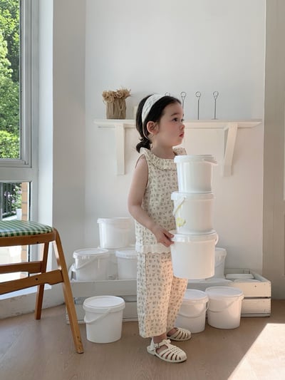 JE44｜(73-120cm) 碎花荷葉背心長褲套裝18