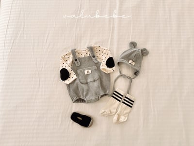 Valubebe78｜(65-90) 補丁條紋/點點上衣11